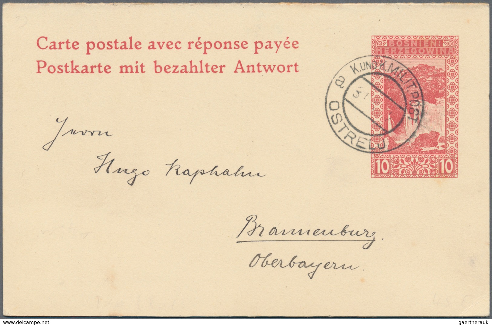 Bosnien Und Herzegowina - Ganzsachen: 1882/1916 Album With Ca. 60 Unused And Used Postal Stationery, - Bosnia Herzegovina