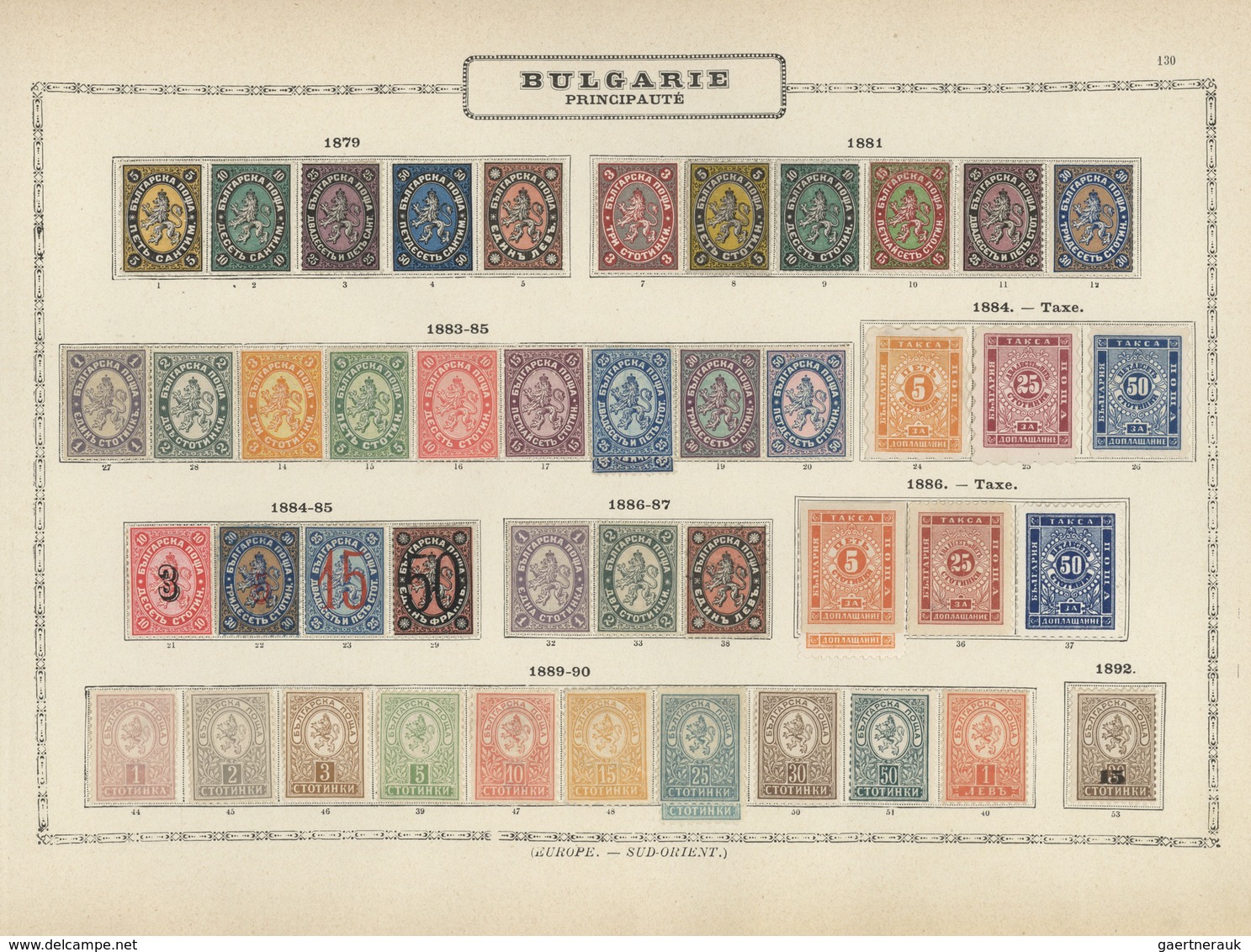 Bulgarien: 1879/1896, A Splendid Mint Collection On Ancient Album Pages And According To These Compl - Briefe U. Dokumente