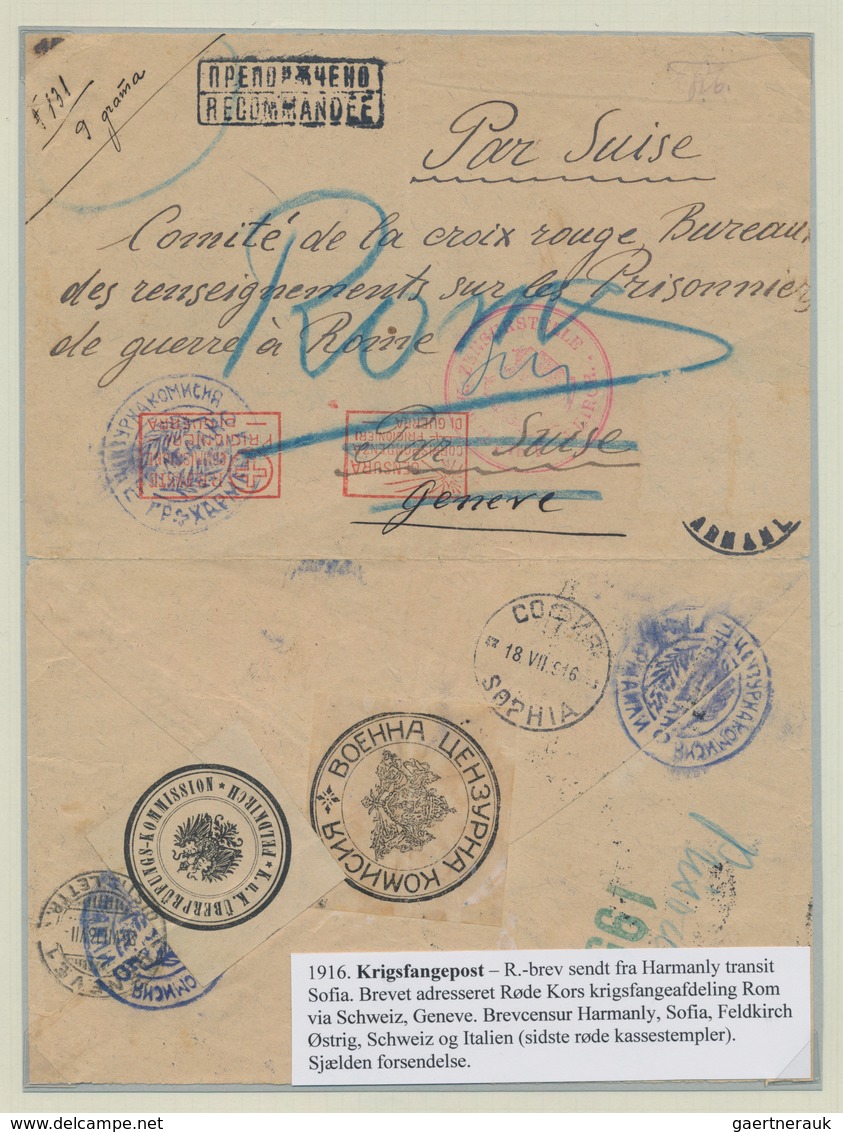 Bulgarien: 1879-1940's Ca.: Postal History Collection Of Mint And Used Stamps, Proofs, Covers, Postc - Cartas & Documentos