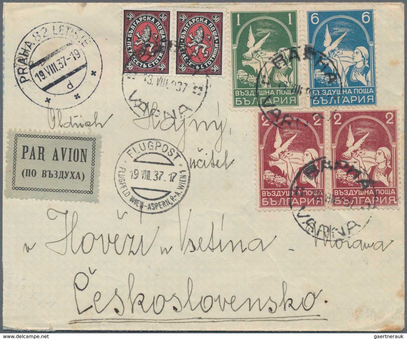 Bulgarien: 1933/1947, Assortment Of 20 (mainly Commercial) Covers/cards, Comprising Interesting Fran - Cartas & Documentos