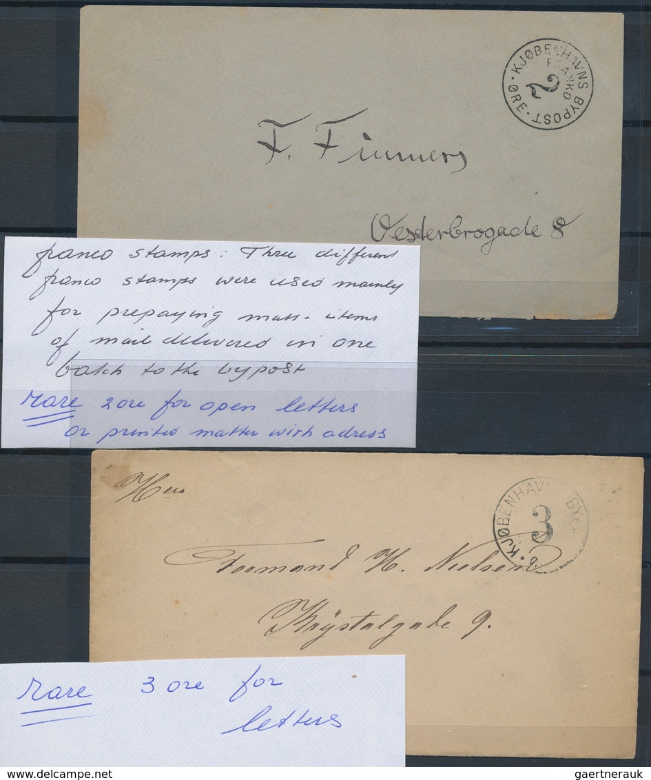 Dänemark: 1872-87 BYPOST: Specialized Collection Of Danish Local City Post With Hundreds Of Stamps, - Cartas & Documentos