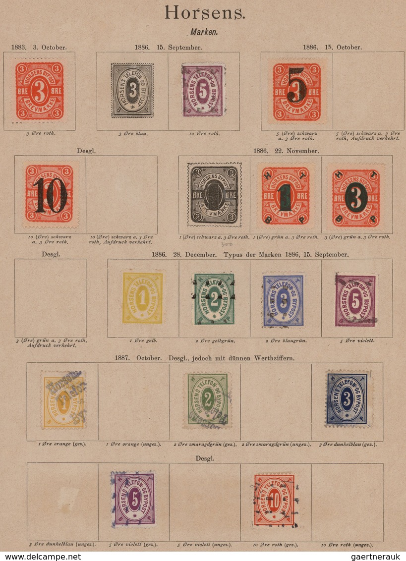 Dänemark: 1872-87 PRIVATE & LOCAL POST: Collection Of About 330 Private City Post Stamps In An Old A - Cartas & Documentos