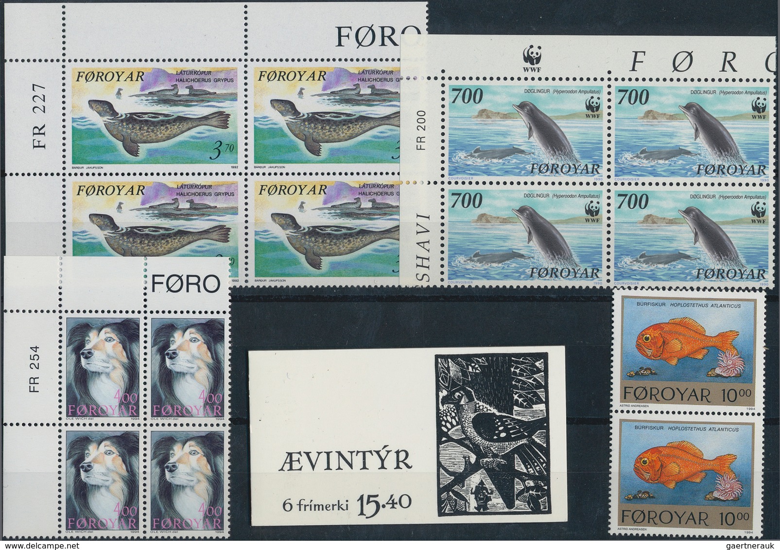 Dänemark - Färöer: 1975/1996 (ca.), Comprehensive Stock With Issues Of These Years, Comprising Sheet - Islas Faeroes