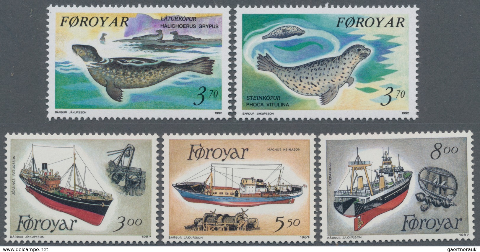 Dänemark - Färöer: 1977/1992, Accumulation Of Three Complete Attractive Thematic Sets In Different Q - Islas Faeroes