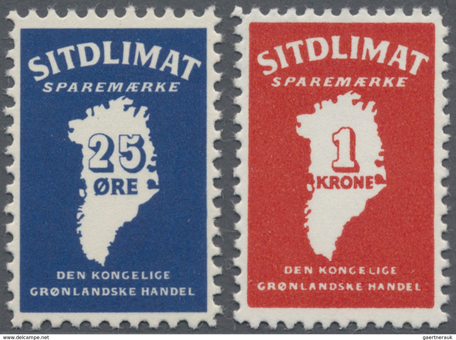 Dänemark - Grönland: 1960 (ca.?), "SITDLIMAT Sparemaerke Den Kongelige Gronlandske Handel" 25öre Blu - Cartas & Documentos