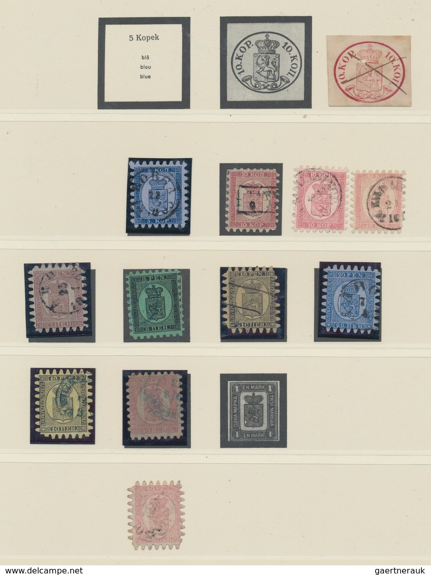 Finnland: 1857/1960, Interesting Collection Starting With Mi. No. 2 Used With Ink Cross, 1860/67 Rou - Usados