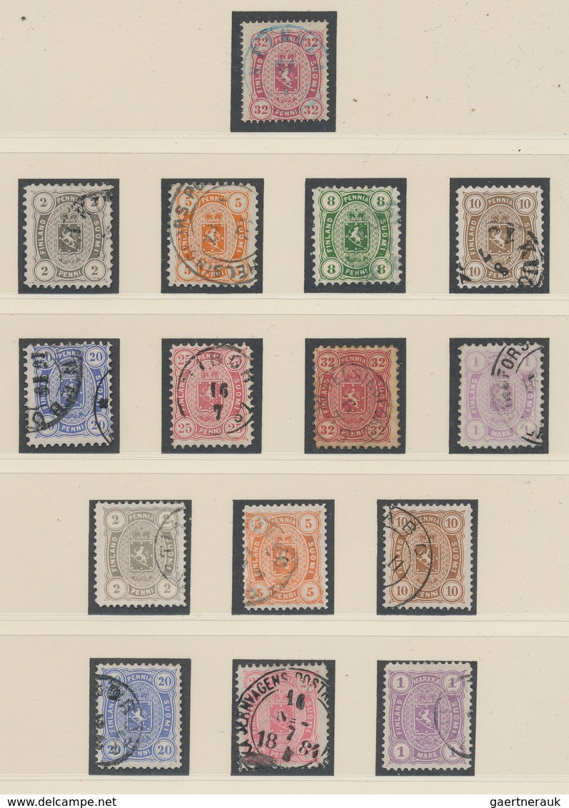 Finnland: 1857/1960, Interesting Collection Starting With Mi. No. 2 Used With Ink Cross, 1860/67 Rou - Usados