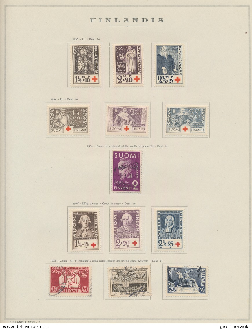 Finnland: 1866/1941, Used And Mint Collection On Album Pages, From Three Copies Rouletted Stamps, Fo - Usados