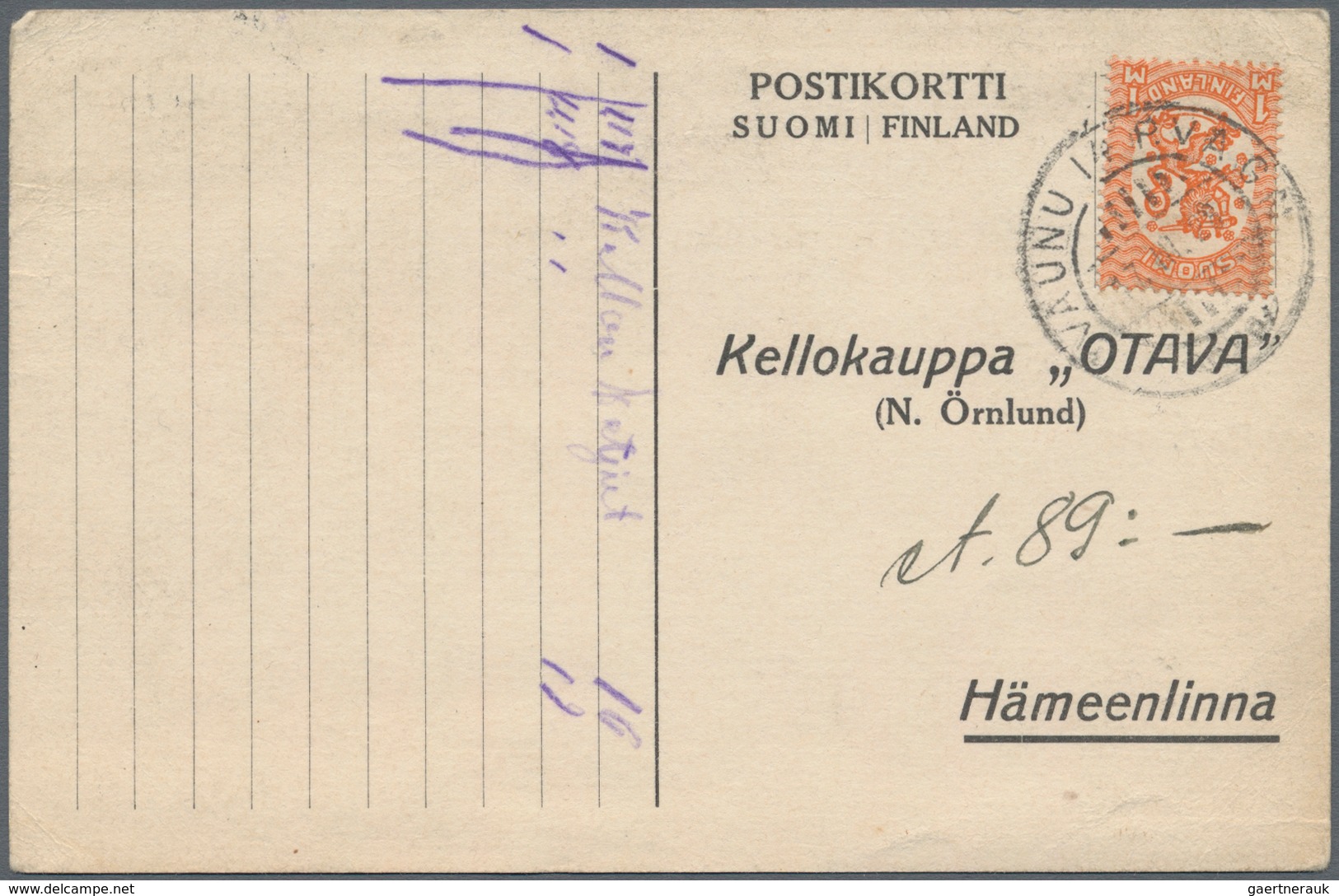 Finnland - Stempel: 1902/1942, Railway Cancellations, Assortment Of Apprx. 40 Covers And Cards Beari - Otros & Sin Clasificación