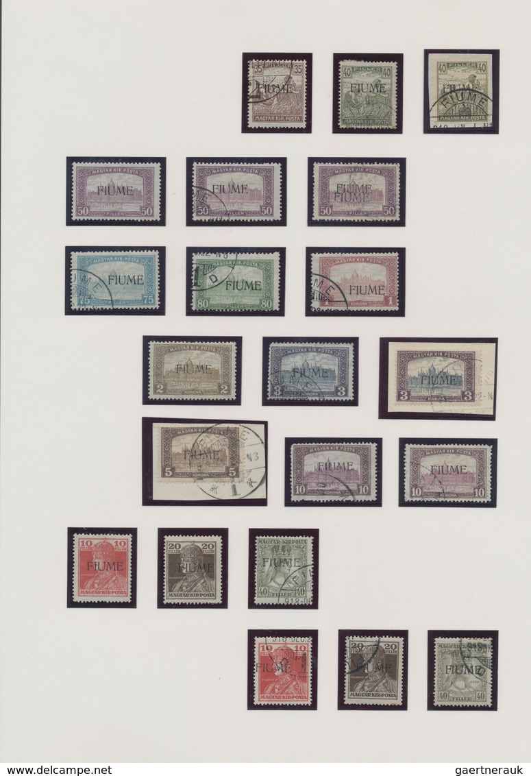 Fiume: 1918/1924, Mint And Used Collection On Album Pages In A Binder, Comprising A Lovely Section O - Fiume