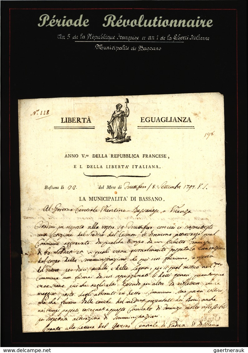 Frankreich - Vorphilatelie: 1797/1805 (ca.) Collection of approx. 200 letters (letter contents)inclu