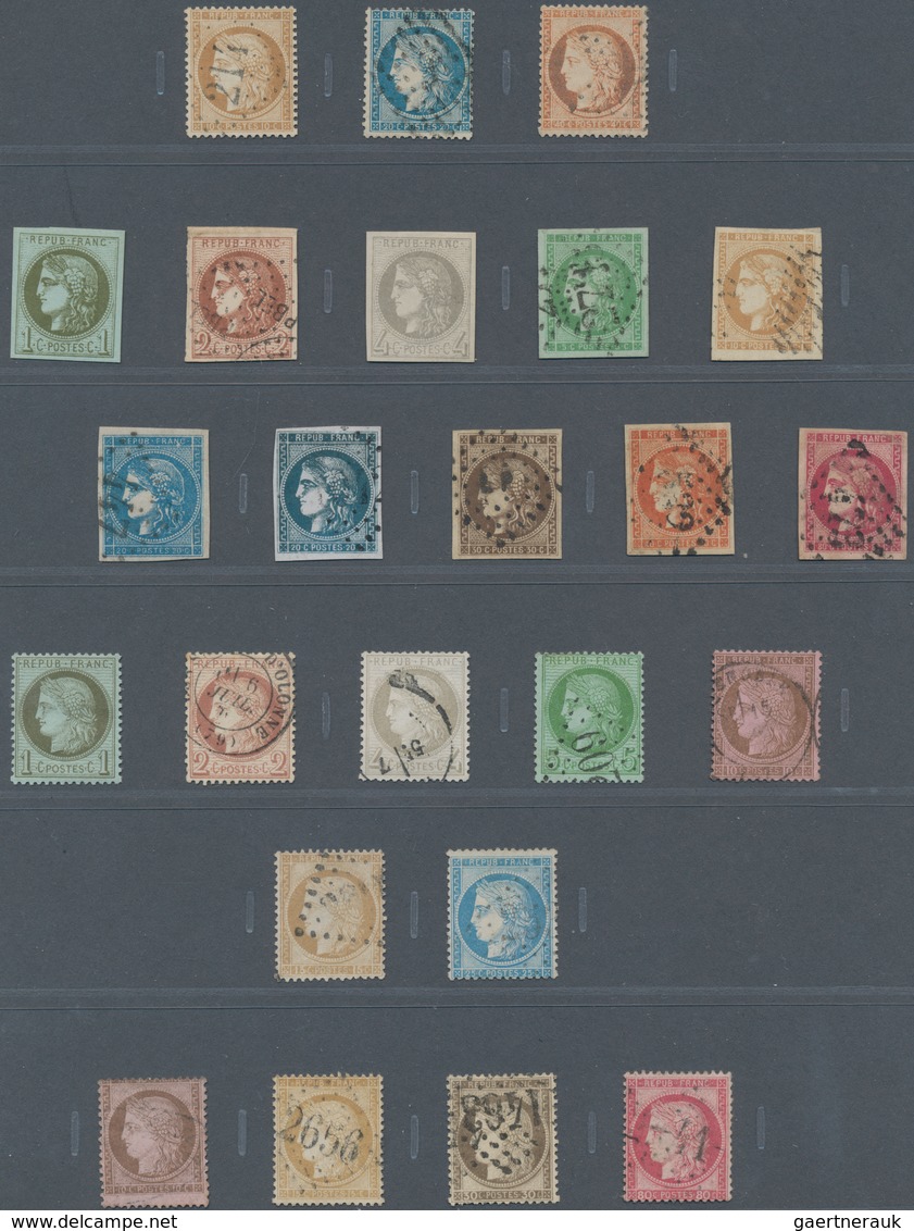 Frankreich: 1849/1945, mint and used colelction in two Safe albums, well collected throughout from c