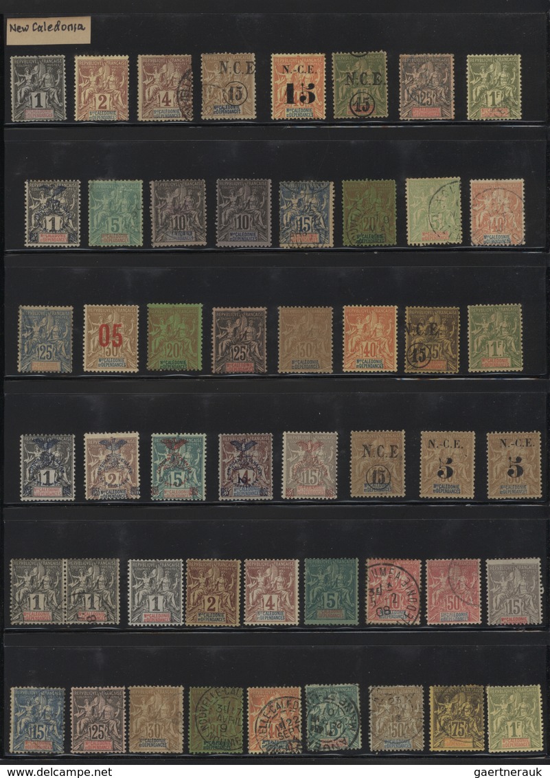 Frankreich: 1849/1950 (ca.), France And Colonies, Sophisticated Collection In A Binder (varied/tropi - Colecciones Completas