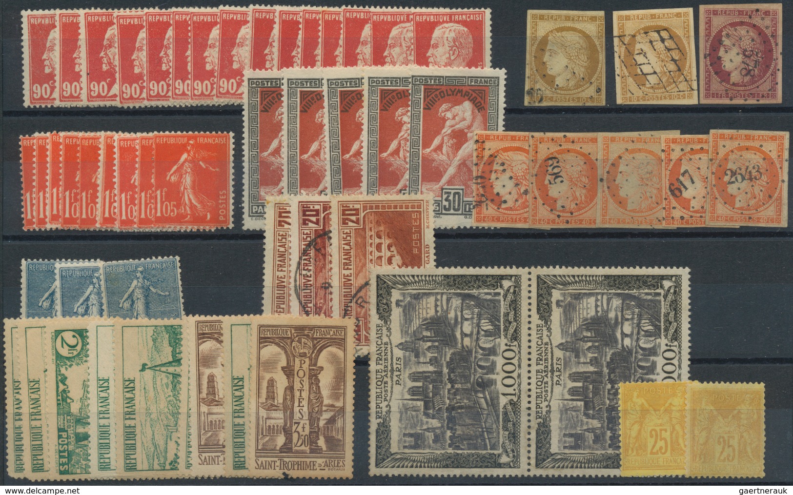 Frankreich: 1849/1955 (ca.), FRENCH PHILATELIC TREASURE, Sophisticated Accumulation On Stockcards Wi - Sammlungen