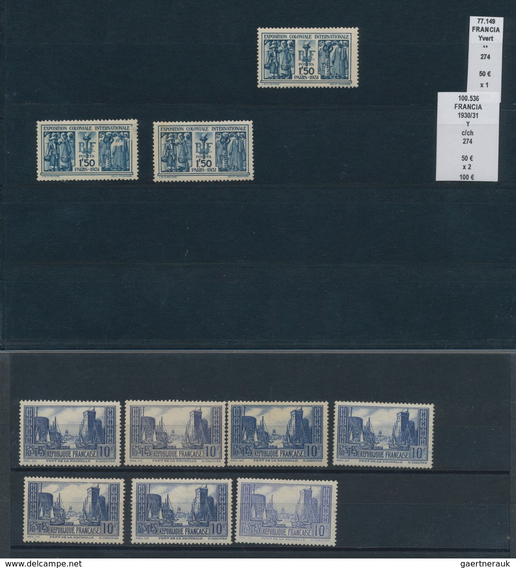 Frankreich: 1849/1955 (ca.), FRENCH PHILATELIC TREASURE, Sophisticated Accumulation On Stockcards Wi - Colecciones Completas