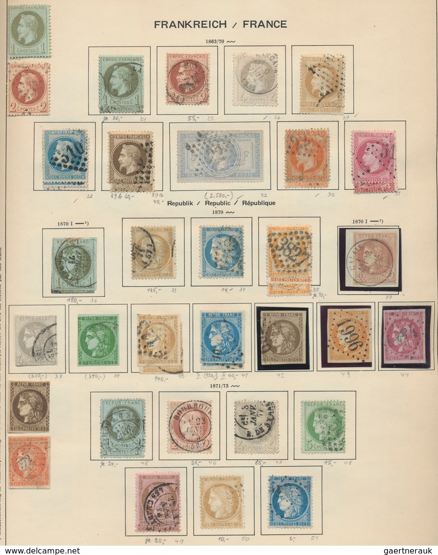 Frankreich: 1849/1980 (ca): Gewachsene Sammlung Im Schaubek Vordruckalbum, Ab Nr 3 Teils Vielfach Ge - Sammlungen