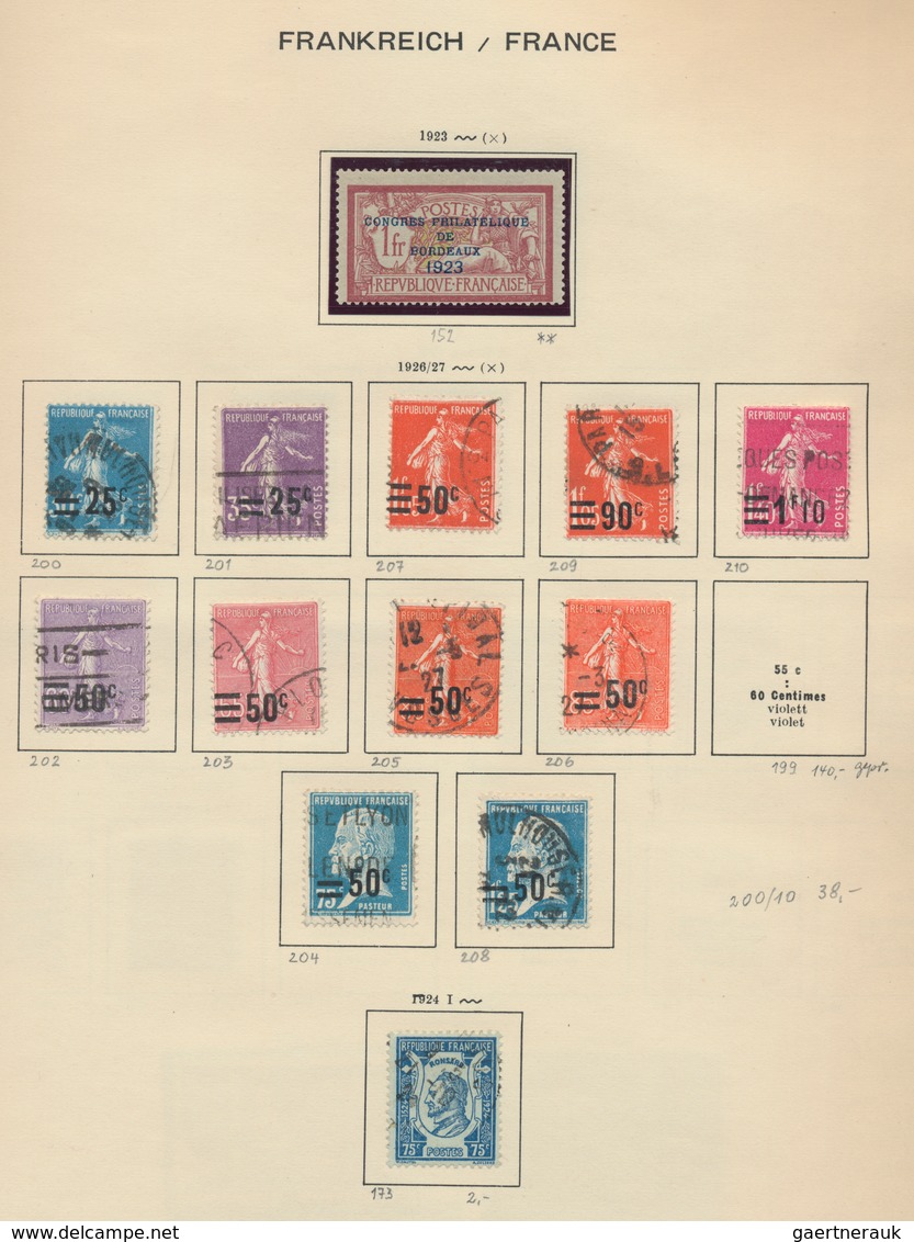 Frankreich: 1849/1980 (ca): Gewachsene Sammlung Im Schaubek Vordruckalbum, Ab Nr 3 Teils Vielfach Ge - Colecciones Completas