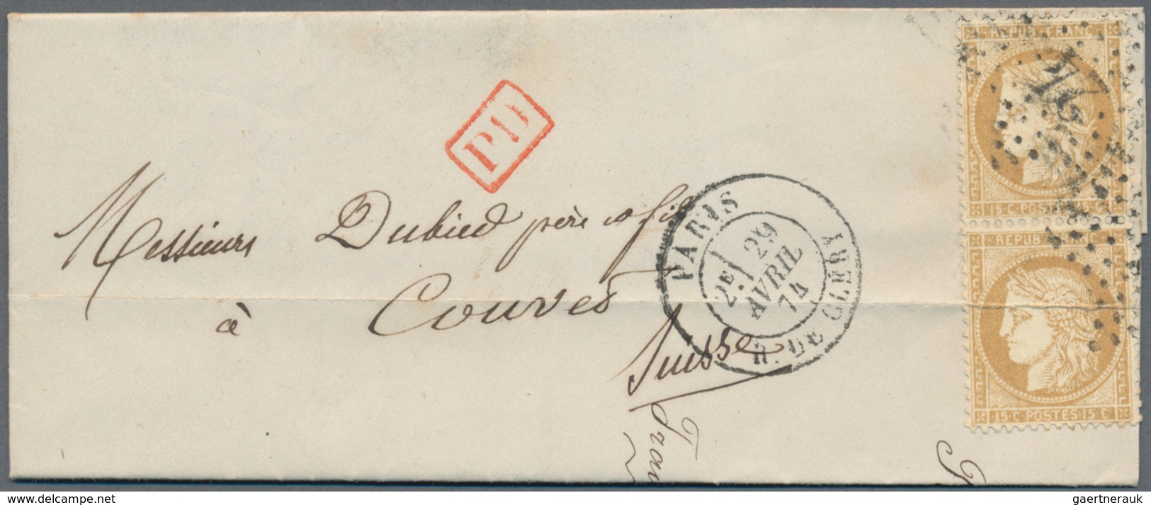 Frankreich: Starting About 1850 Holding Of Ca. 470 Covers, Cards, Folded Letters And Postal Statione - Sammlungen