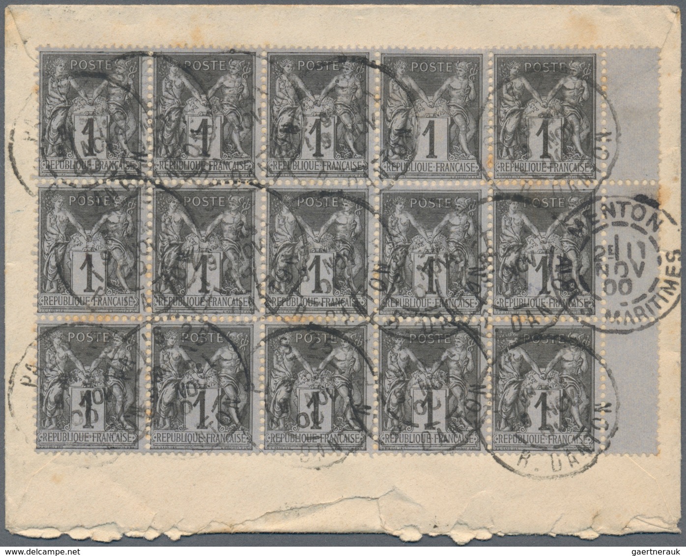 Frankreich: 1855/1929 Ca., Interesting Lot With 17 Covers/cards, Comprising Classic Era With Strip O - Colecciones Completas