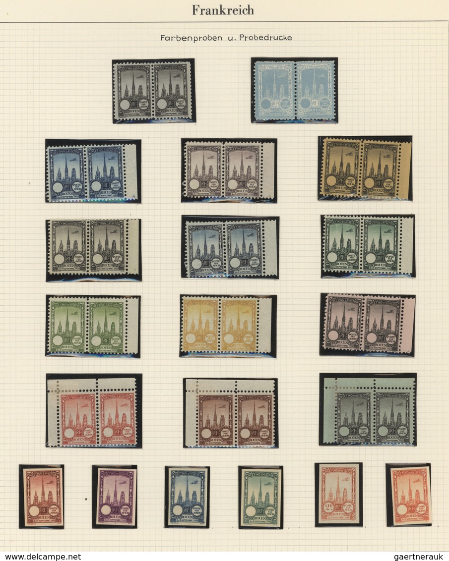 Frankreich: 1912/1924, FLUGPOST FRANKREICH, tolle Spezialsammlung auf Blättern im Klemmbinder, ab 19