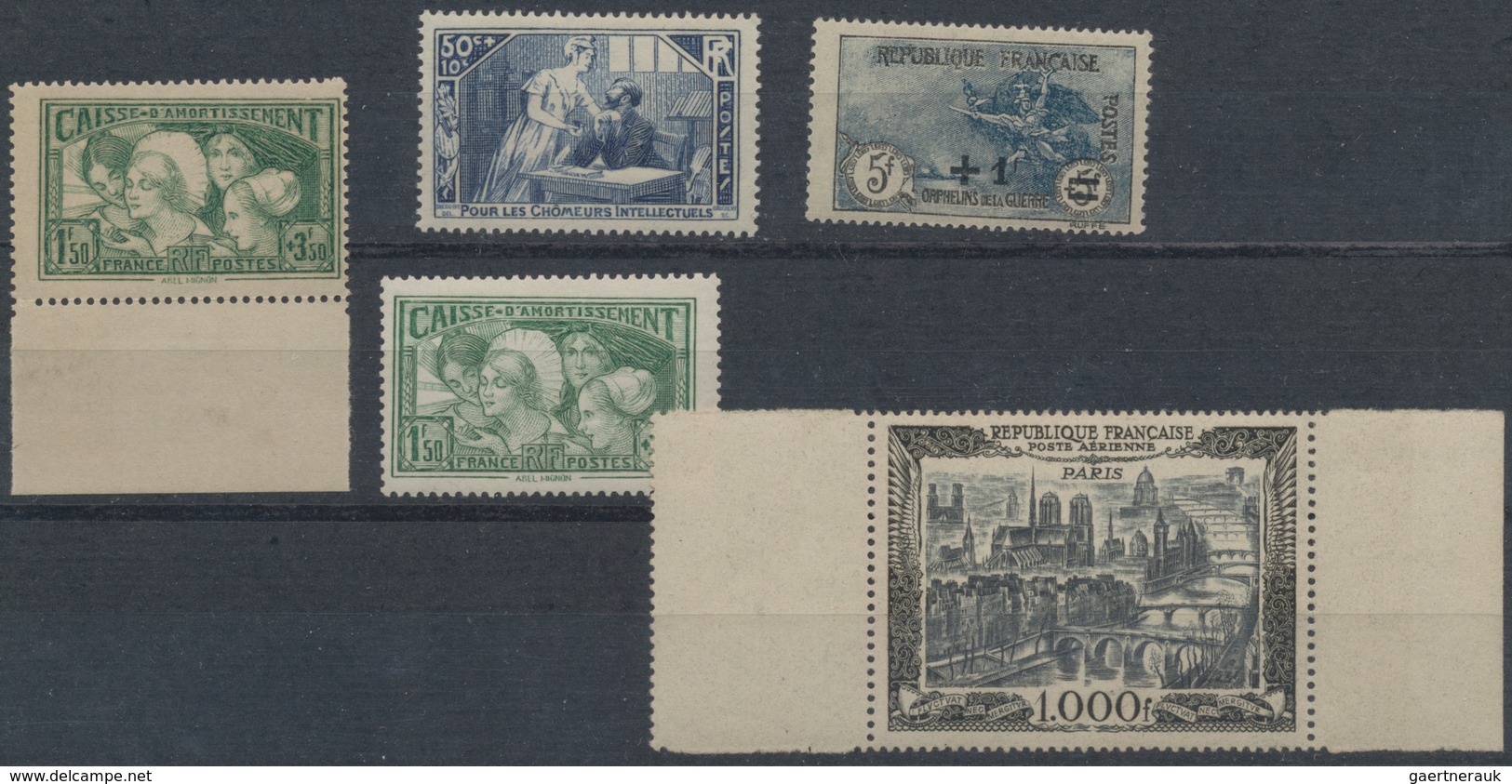 Frankreich: 1917/1950, Splendid Lot Of Better Mint Stamps, E.g. Maury Nos. 152, 153, 154 (2), 155, 2 - Sammlungen