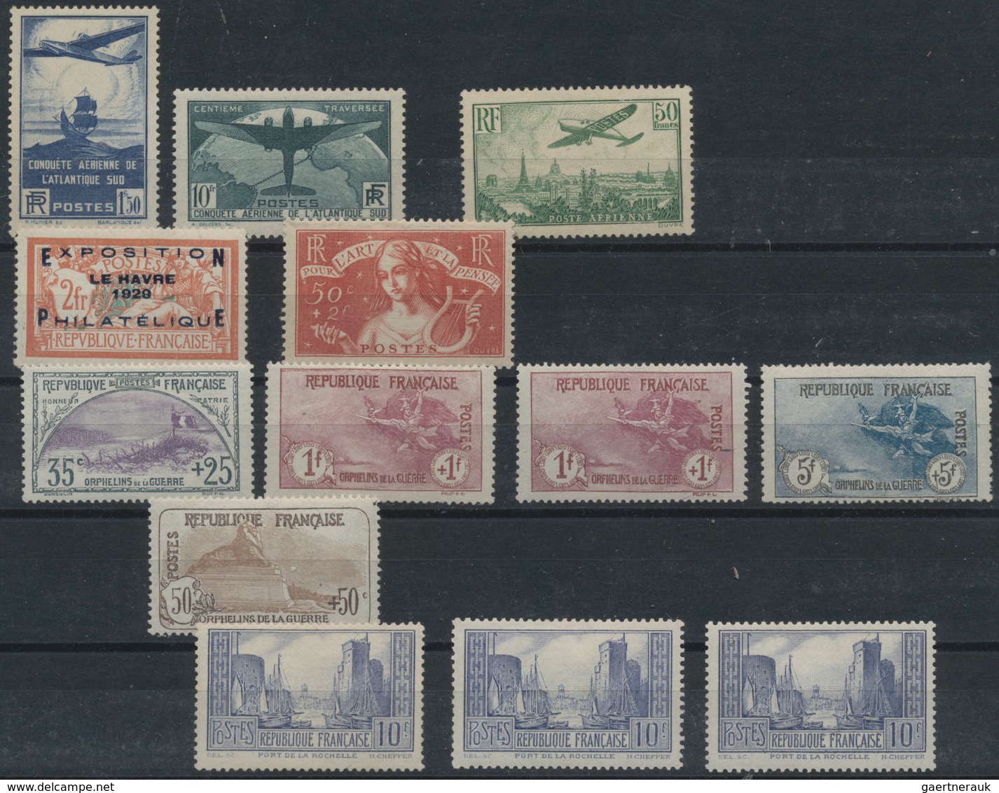 Frankreich: 1917/1950, Splendid Lot Of Better Mint Stamps, E.g. Maury Nos. 152, 153, 154 (2), 155, 2 - Colecciones Completas