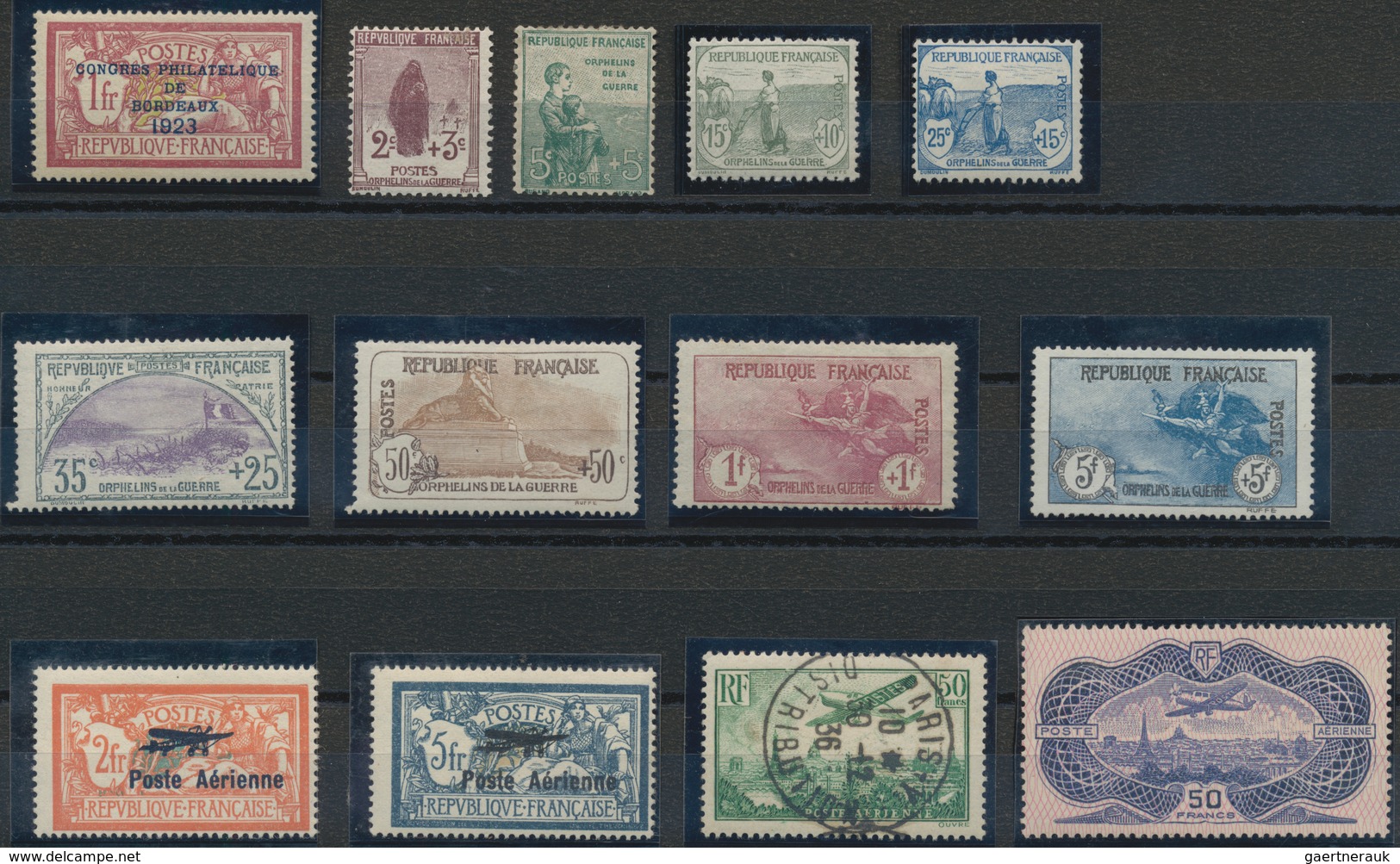 Frankreich: 1919/1954, Mainly Unused Lot Of Better Issues Incl. War Orphans, Airmails Etc. Cat.value - Colecciones Completas