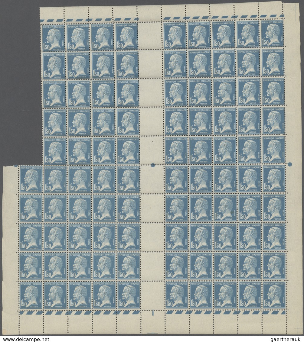 Frankreich: 1926, FAUX DE MARSEILLES, 50c. Semeuse Lignee And 1.50fr. Pasteur, Two Values Each In Gu - Colecciones Completas
