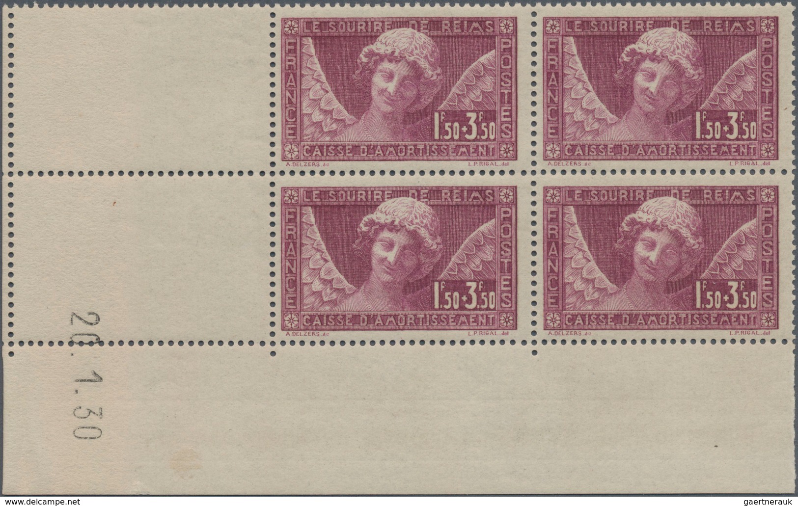 Frankreich: 1926/1941, COINS DATES, Collection Of 67 MNH Corner Blocks Of Four (mainly Different Pie - Collections