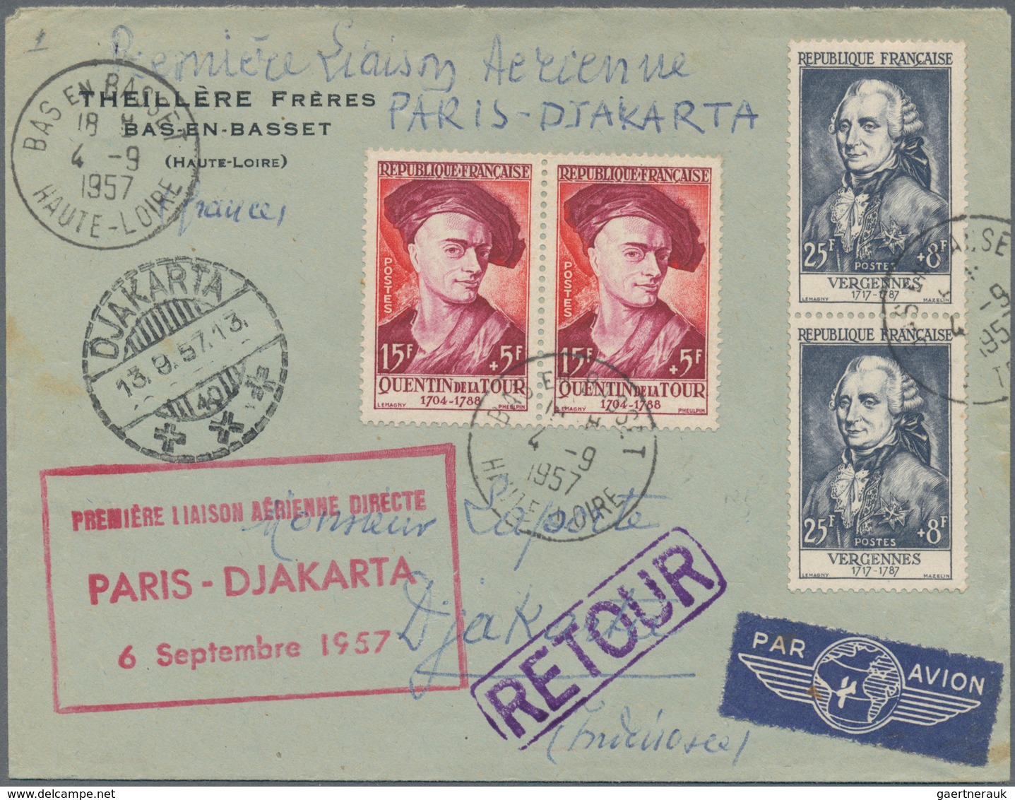 Frankreich: 1930/1977, Airmails, Group Of 18 Airmail Covers With Many Attractive Pieces, First And S - Verzamelingen