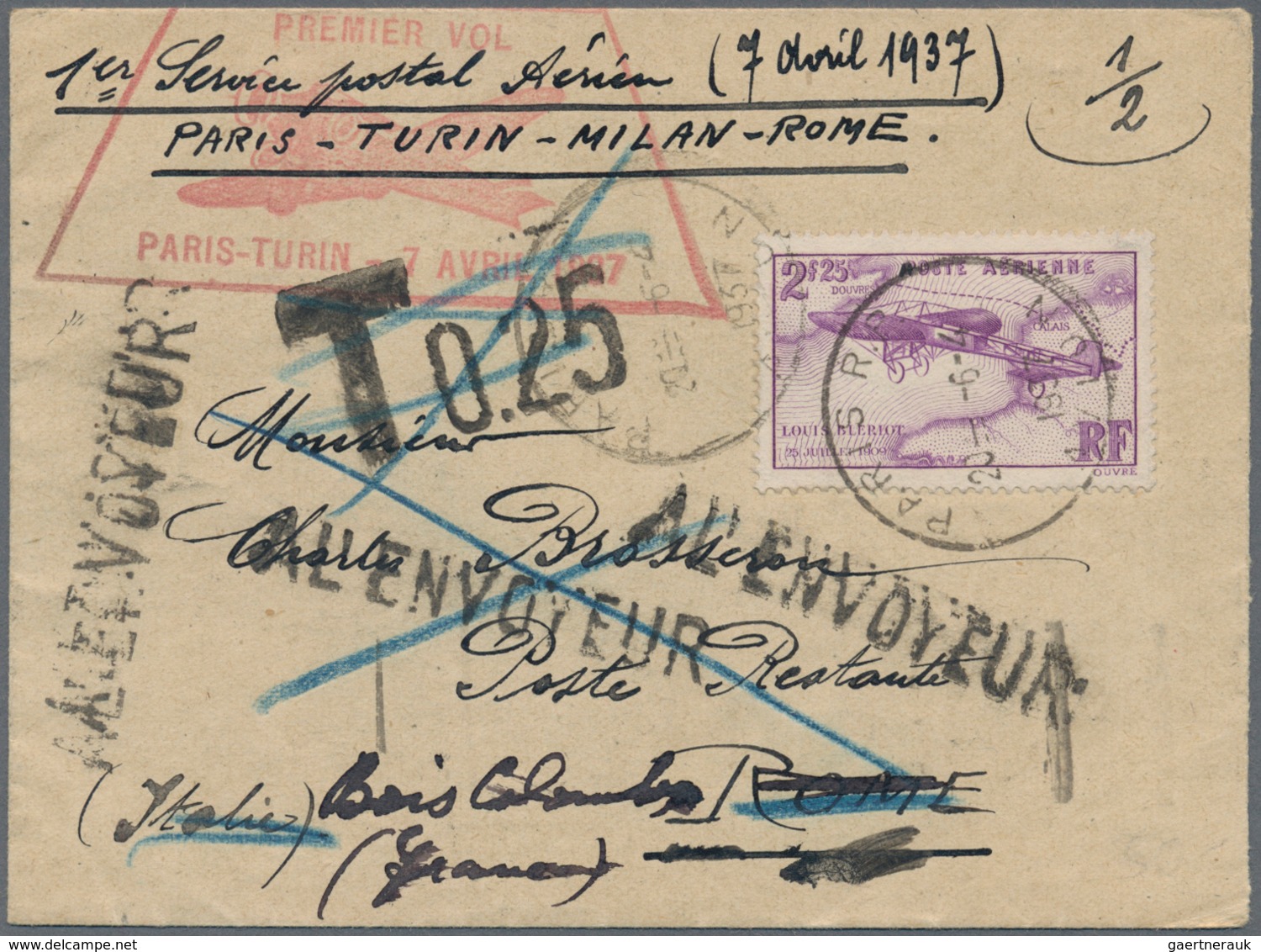 Frankreich: 1930/1977, Airmails, Group Of 18 Airmail Covers With Many Attractive Pieces, First And S - Verzamelingen