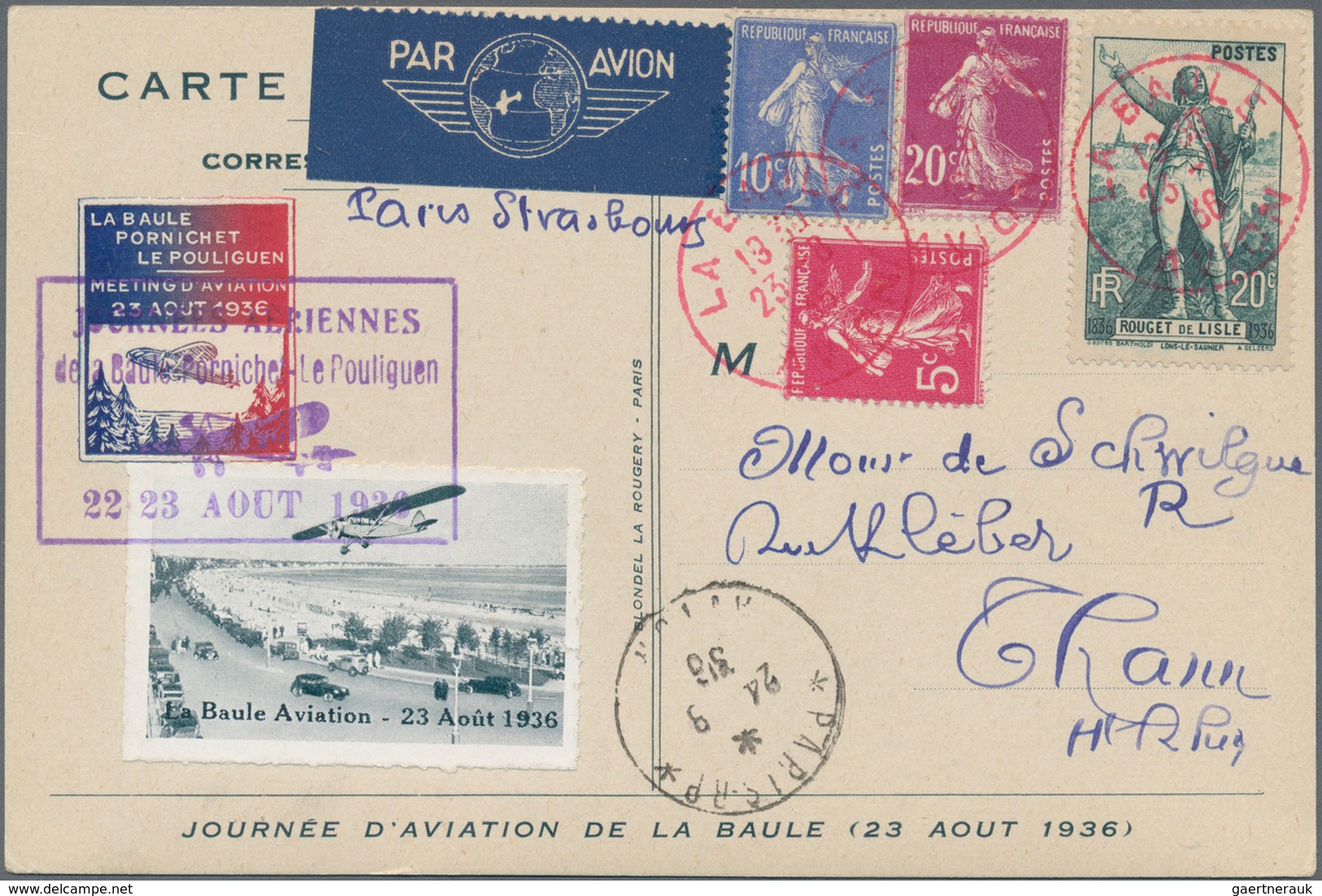 Frankreich: 1930/1977, Airmails, Group Of 18 Airmail Covers With Many Attractive Pieces, First And S - Colecciones Completas