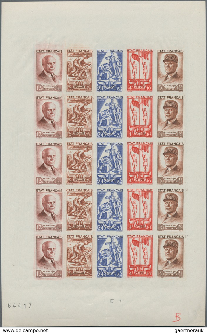 Frankreich: 1943/1980, IMPERFORATE COLOUR PROOFS, TOP COLLECTION Of Apprx. 59.000 Colour Proofs All - Sammlungen