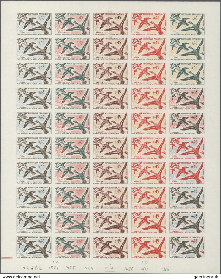 Frankreich: 1943/1980, IMPERFORATE COLOUR PROOFS, TOP COLLECTION of apprx. 59.000 colour proofs all