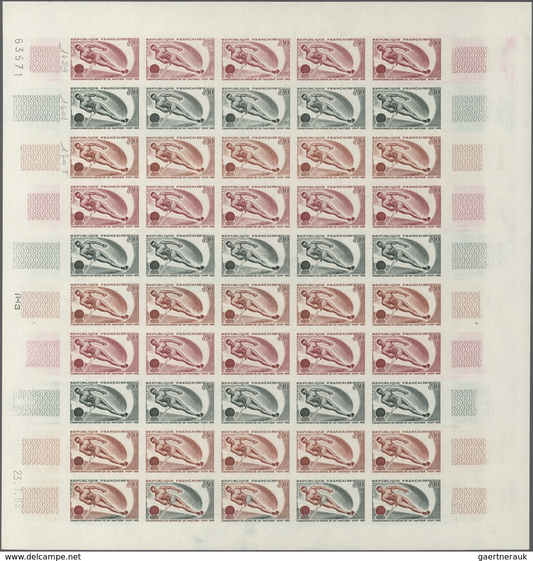 Frankreich: 1943/1980, IMPERFORATE COLOUR PROOFS, TOP COLLECTION of apprx. 59.000 colour proofs all