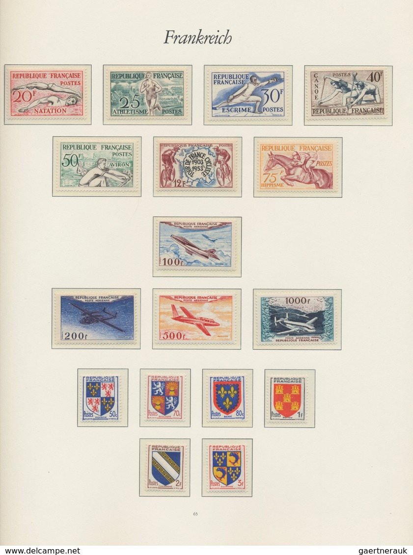 Frankreich: 1945/1980, Collection In 3 Borekalbums, Mint Never Hinged Collected And Until 1975 Appar - Sammlungen