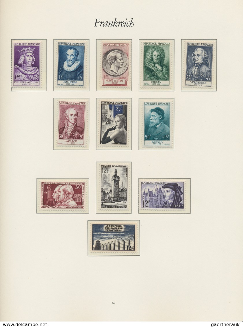 Frankreich: 1945/1980, Collection In 3 Borekalbums, Mint Never Hinged Collected And Until 1975 Appar - Colecciones Completas