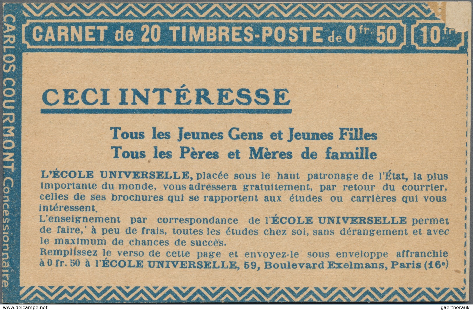 Frankreich - Markenheftchen: 1925/1926, Semeuse Camee/lignee, Lot Of Five Booklets: Maury Nos. 49, 5 - Other & Unclassified