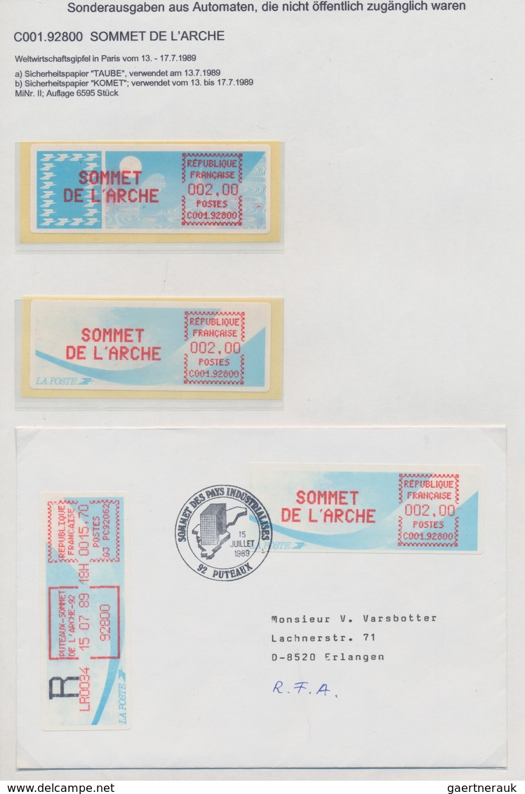 Frankreich - Automatenmarken: 1981/1989, Specialised Collection Of 36 MNH Stamps And Seven Covers/ca - Other & Unclassified