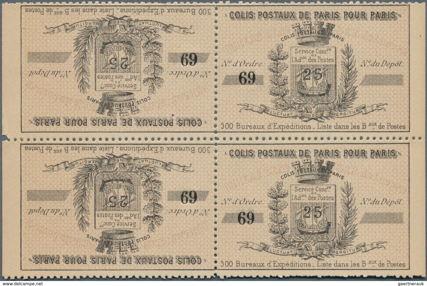 Frankreich - Postpaketmarken: 1901/1945 (ca.), accumulation with hundreds of stamps incl. a nice par