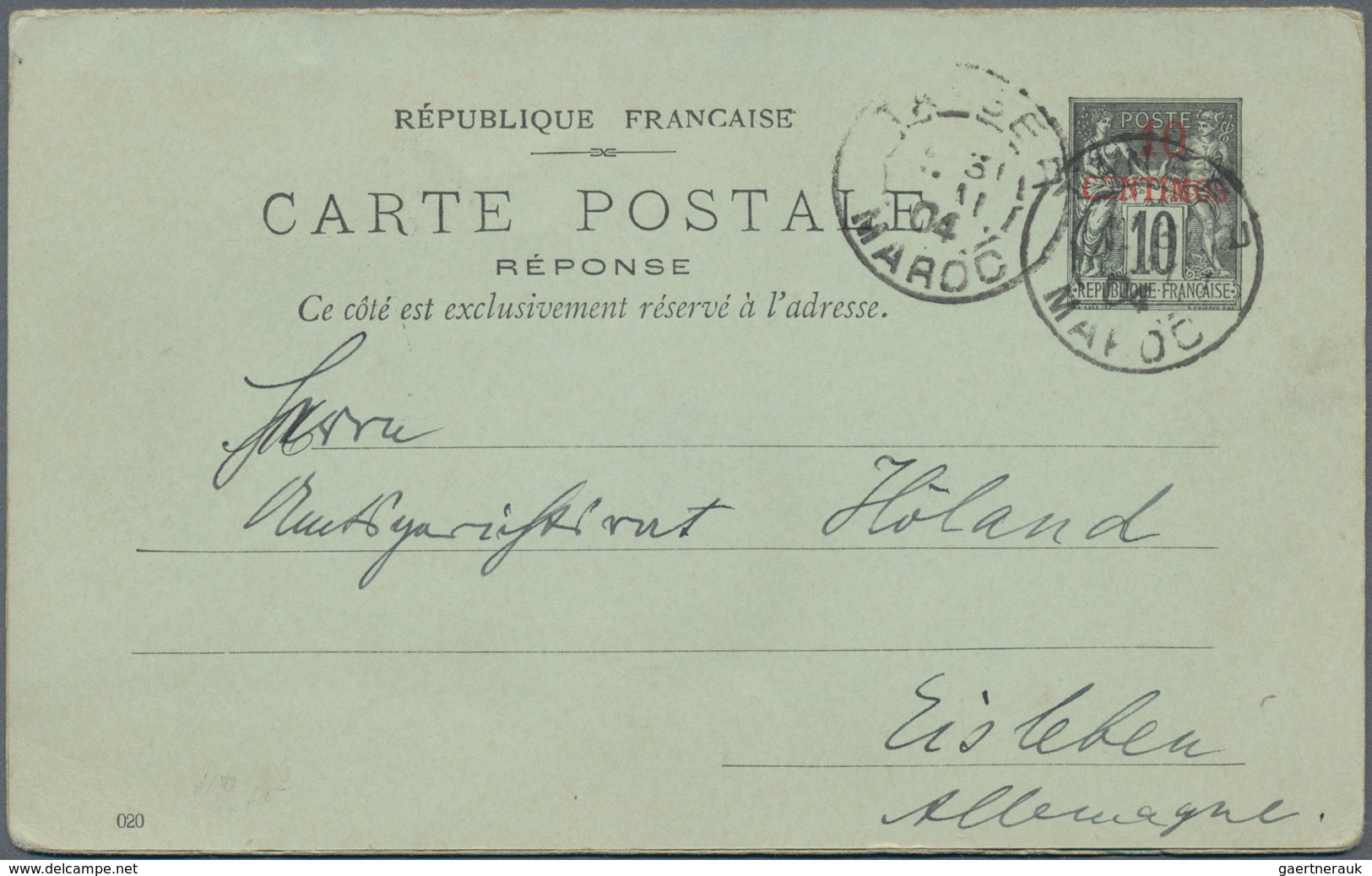 Französische Post In Marokko: 1893/1911 17 Used Postal Stationery Cards, Incl. Doublecards, Letterca - Otros & Sin Clasificación