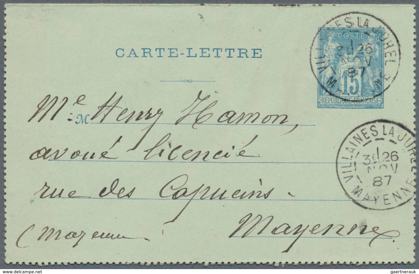 Frankreich - Ganzsachen: 1878/1960 Ca., Comprehensive Collection With Ca. 150 Used Postal Stationeri - Altri & Non Classificati