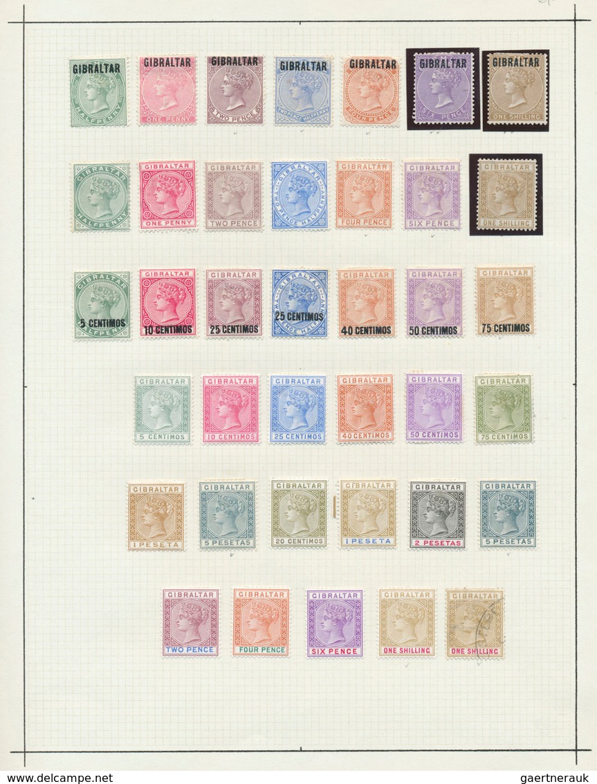 Gibraltar: 1886/1898, Splendid Mint Collection Of The QV Issues, Comprising 1886 Overprints ½d. To 1 - Gibraltar