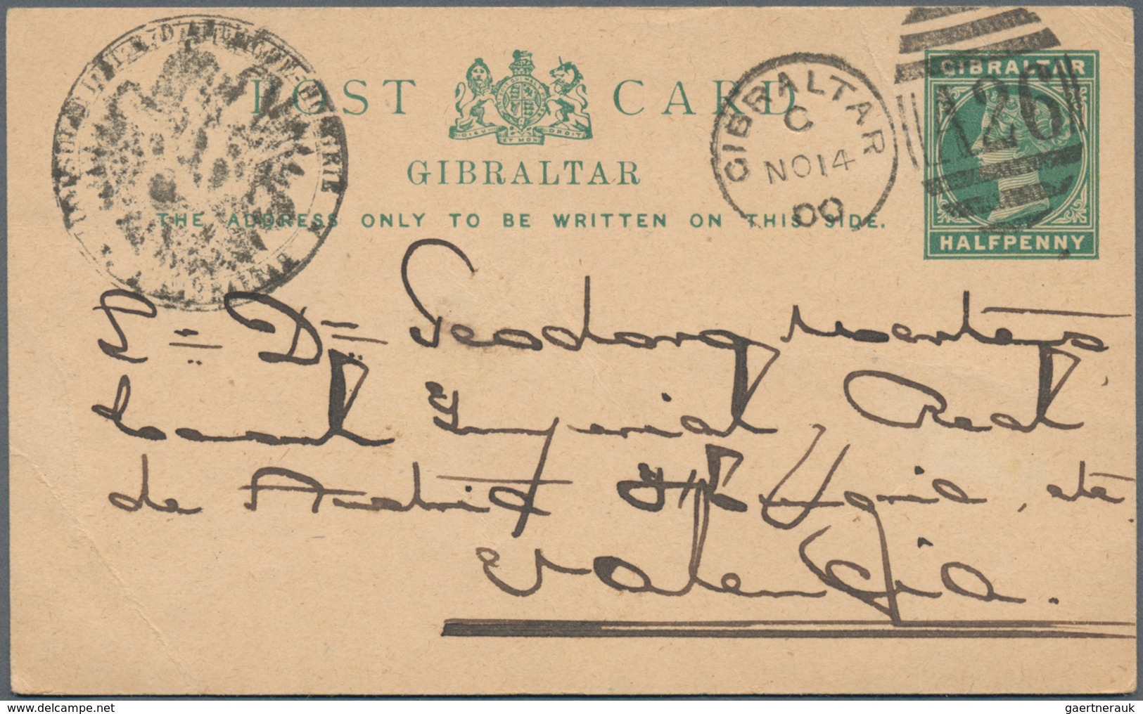 Gibraltar: 1886/1990 ca. 290 unused and a few used postal stationeries, incl. postal stationery post