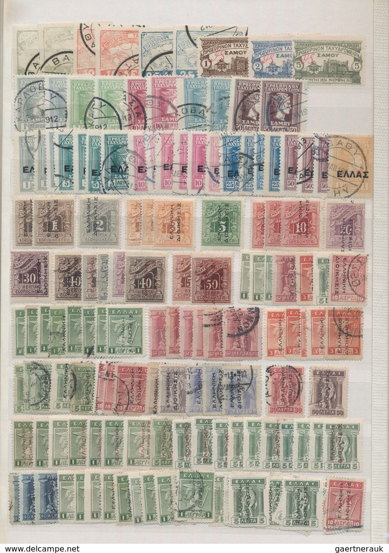 Griechenland: 1880/1980 (ca.), Greece/area, Sophisticated Blance On Stockpages, Comprising E.g. Samo - Gebraucht