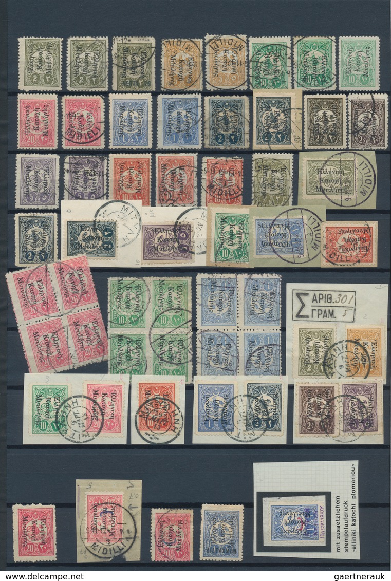 Griechenland: 1898-1945 ca., "GREECE LOCALS & LEVANT POST OFFICES" Specialized collection in album c