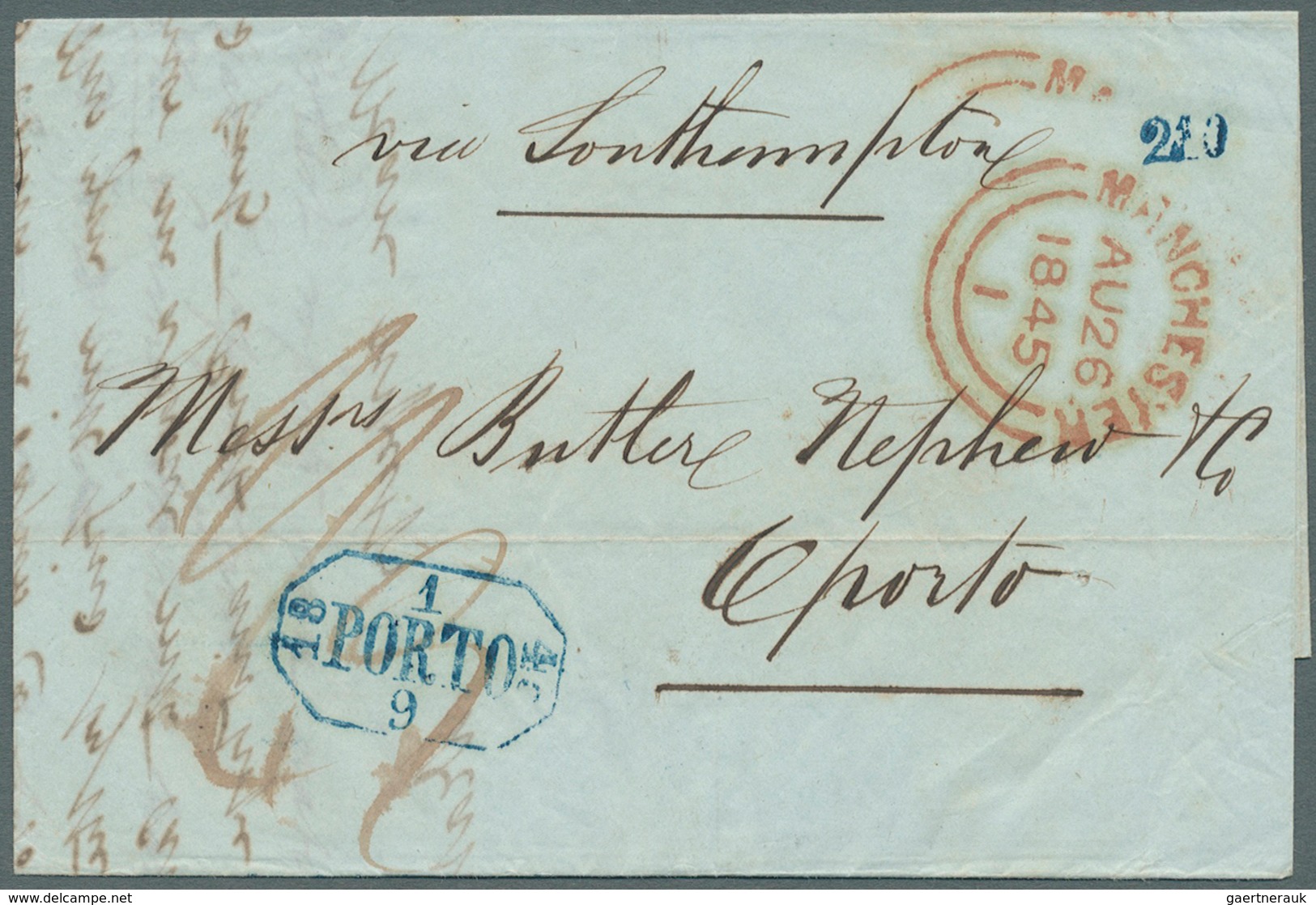 Großbritannien - Vorphilatelie: 1791/1850 ca., 360 early covers with a great variety of cancellation