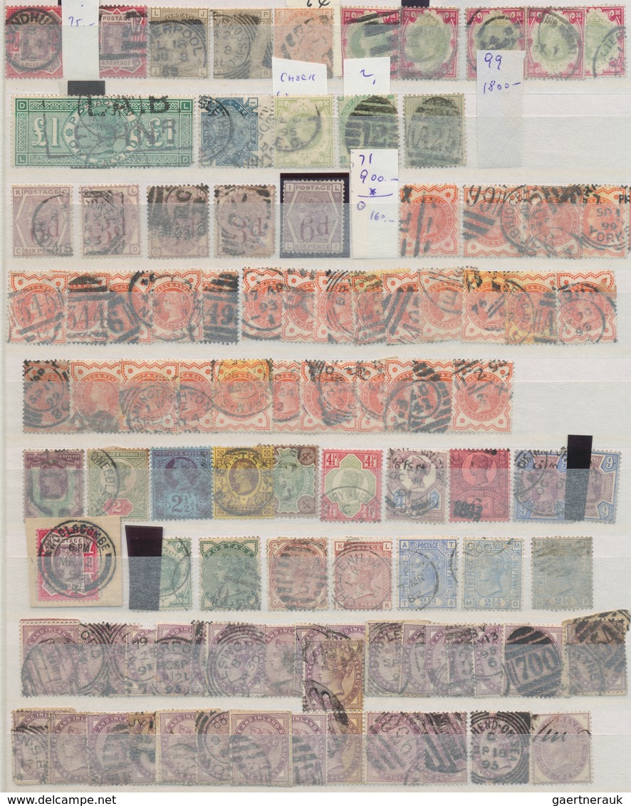 Großbritannien: 1840/1910 (ca.), Mainly Used Collection/accumulation On Stockpages, Varied Condtion, - Otros & Sin Clasificación