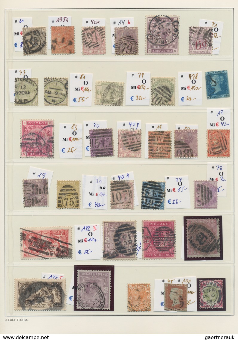 Großbritannien: 1840/1930 (ca.), Mainly Used Asortment Of Apprx. 135 Stamps, Varied Condition, From - Otros & Sin Clasificación