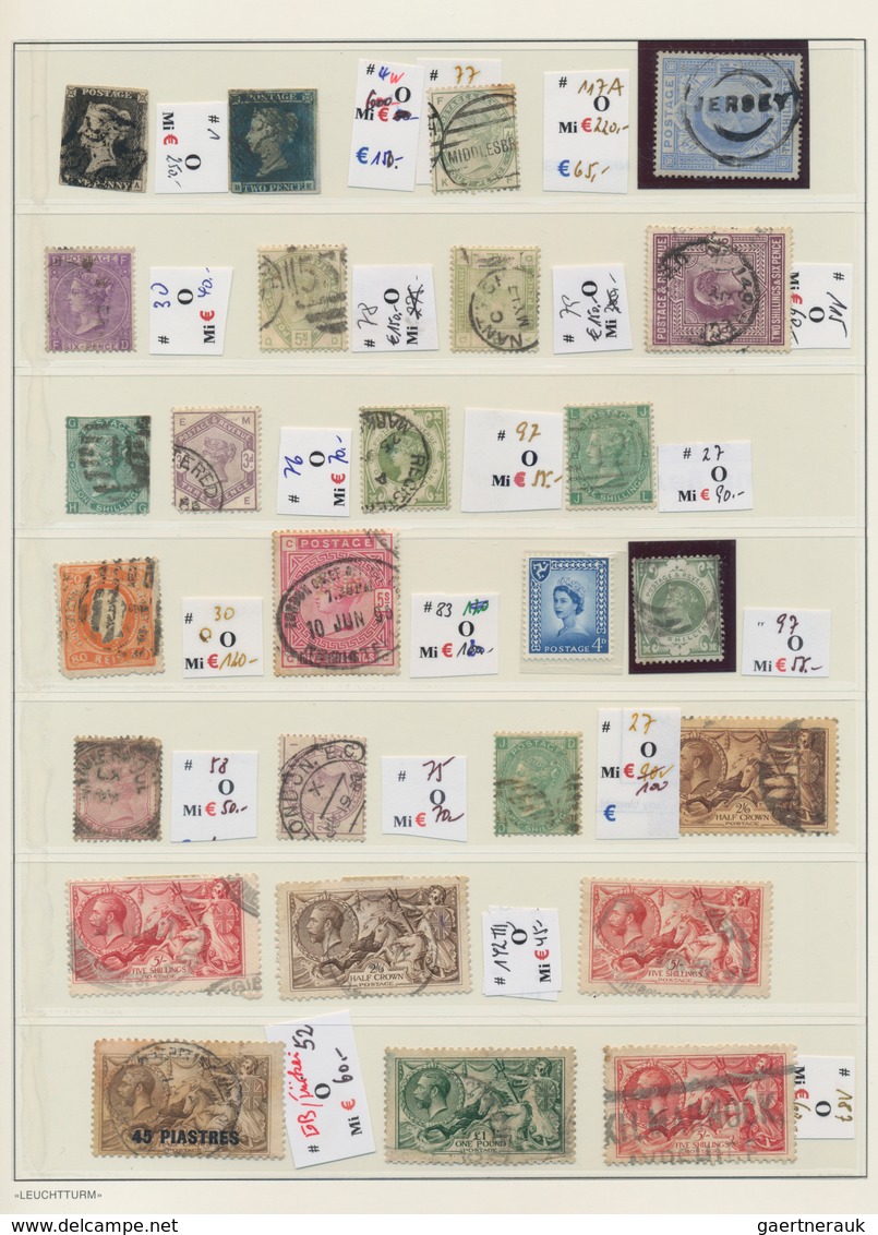 Großbritannien: 1840/1930 (ca.), Mainly Used Asortment Of Apprx. 135 Stamps, Varied Condition, From - Sonstige & Ohne Zuordnung